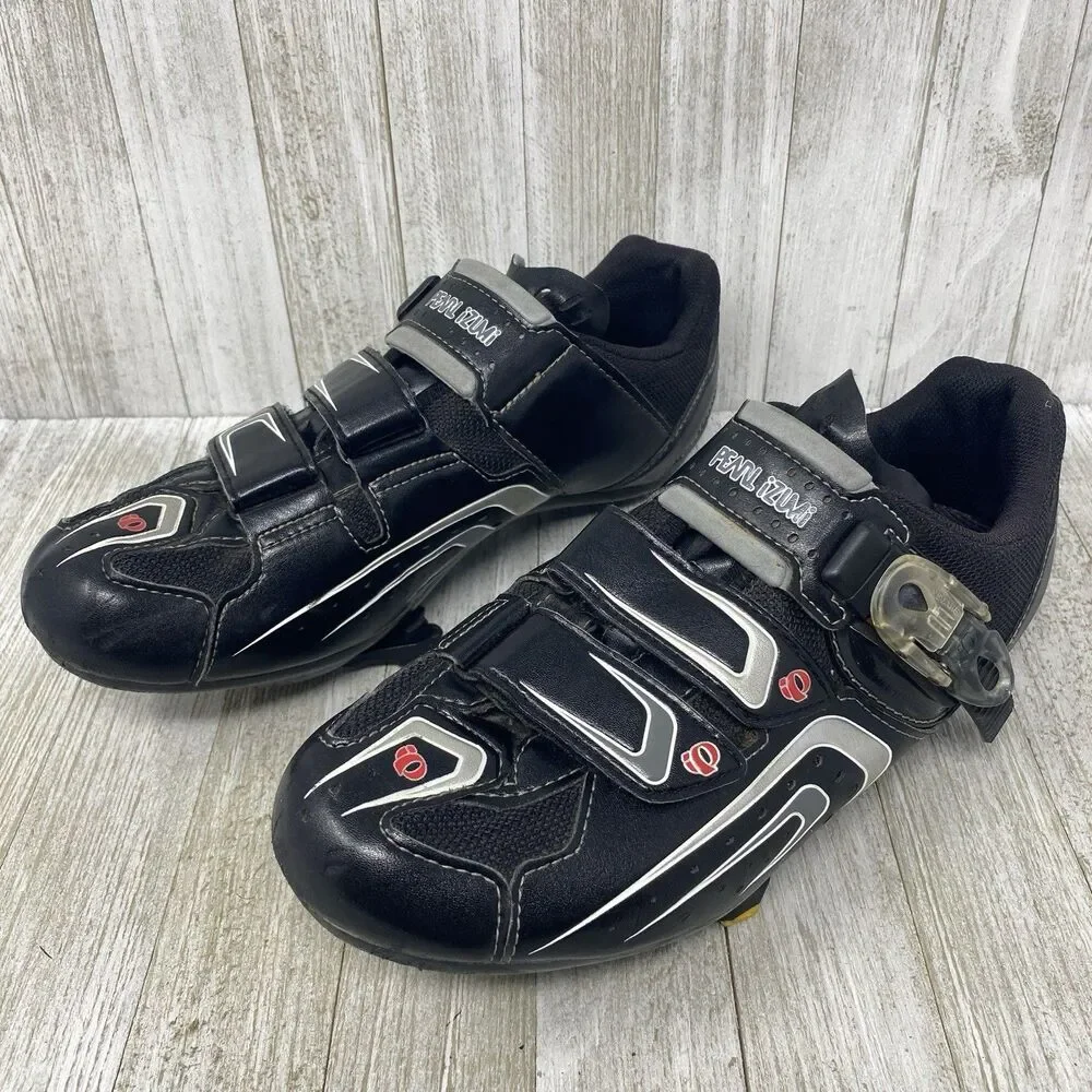 Pearl Izumi Cycling Shoes Race RD 5776 Black Red Mens Size EU 41 US 7.75 - US 8 - Picture 2 of 10